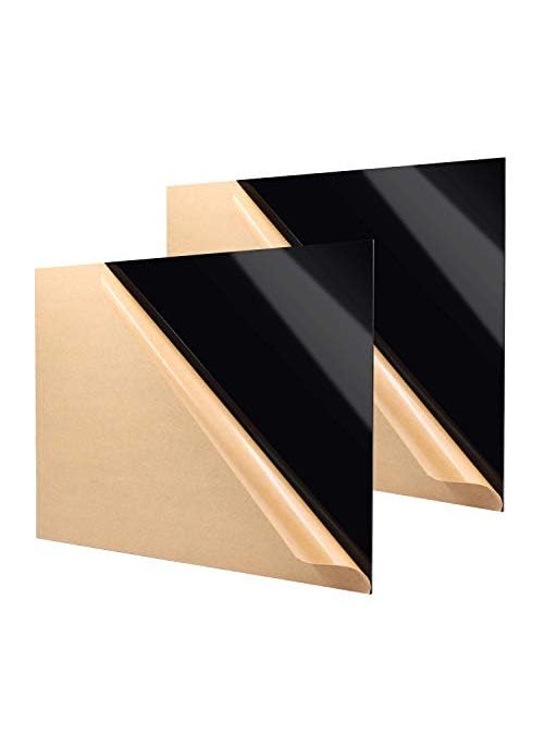 Sure Laser Cut Sure Laser Cut Black Acrylic Sheets 12 x 18 Inch 300 x 457 mm 3mm Thickness Square Plexiglass Black Acrylic Sheet Board For Glass Art Painting DIY Crafts Projects Photo Frames Pack of 2 