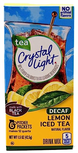 Crystal Light Lemon Decaf Iced Tea Natural Flavor Drink Mix 12Quart Canister Pack of 2 - Image 1