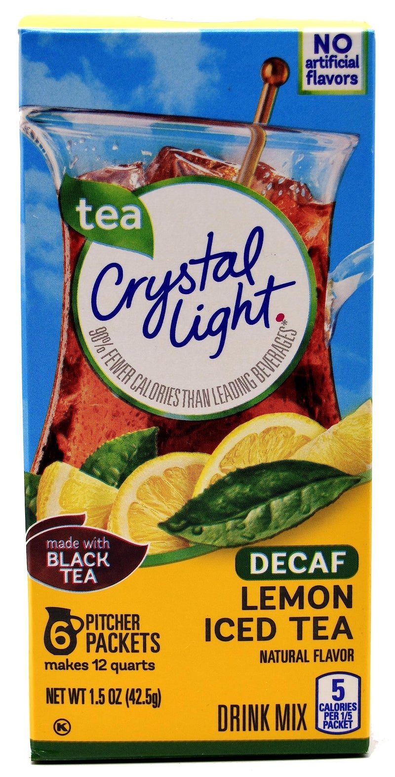 Crystal Light Lemon Decaf Iced Tea Natural Flavor Drink Mix 12Quart Canister Pack of 2 - Image 3