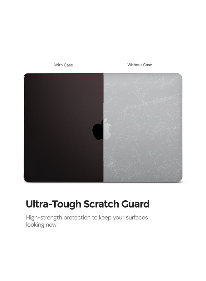 O Ozone Ultra-thin Super Crystal Case Compatible with MacBook Air 13 inch (A2681)M2 2022, (A3113)M3 2024 Case with Keyboard Cover & Protector, Black - Image 2