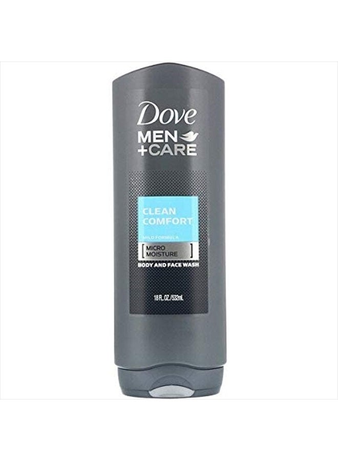 Unilever Dove Men +Care Body & Face Wash, Clean Comfort, 18 Fl Oz - Image 2