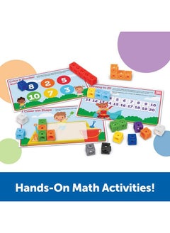 Learning Resources مجموعة أنشطة الرياضيات لمرحلة ما قبل المدرسة Mathlink Cubes، 115 قطعة، مناسبة للأطفال من سن 3 سنوات فما فوق، مجموعة أنشطة الرياضيات لمرحلة ما قبل المدرسة وألعاب للأطفال  - Image 3