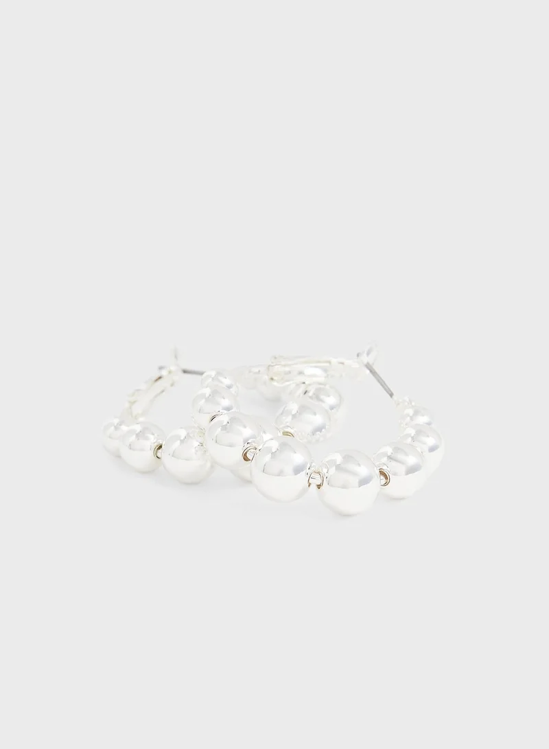 H&M Beaded Hoop Earrings