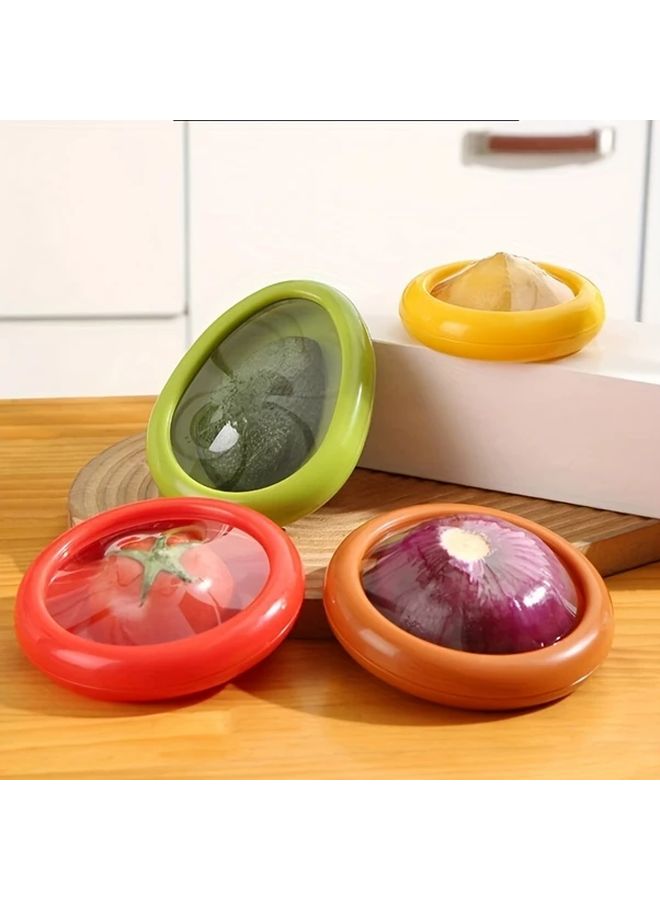 Green Reusable Fruit Vegetable Storage Container With Lid 1pc Durable Plastic Food Safe Kitchen Organizer - Image 1
