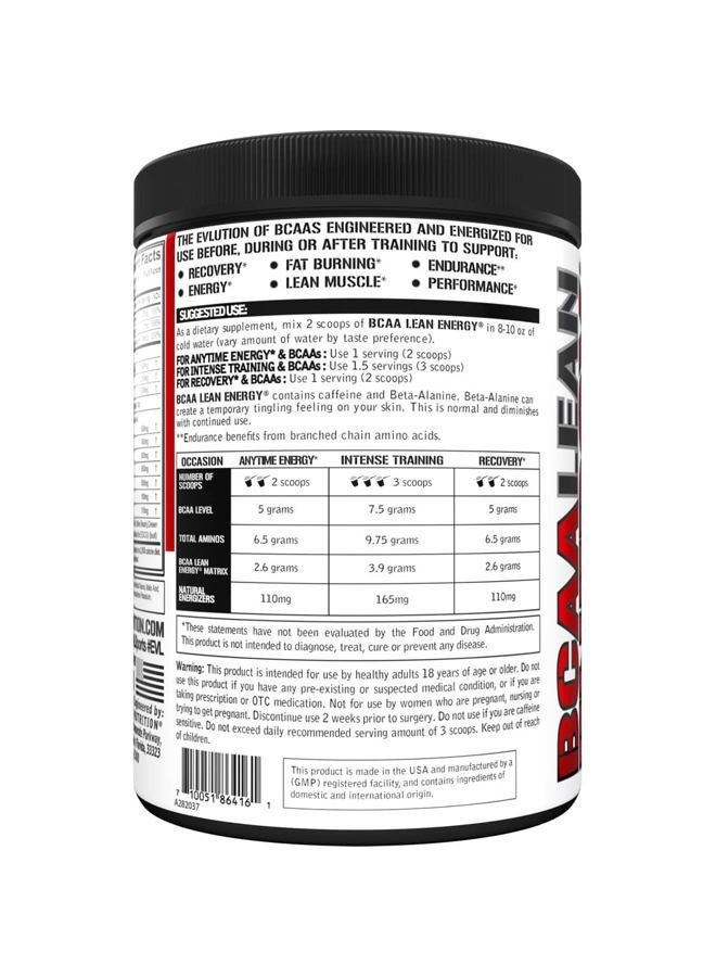 Evlution مسحوق EVL BCAA للطاقة النحيفة - دعم حارق الدهون من الشاي الأخضر قبل التمرين مع الأحماض الأمينية BCAAs ومنشطات نظيفة - مسحوق BCAA لمشروب استعادة ما بعد التمرين لاستعادة العضلات النحيفة - نكهة فواكه مشكّلة - Image 3