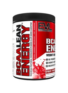 Evlution EVL BCAA Lean Energy Powder - Pre Workout Green Tea Fat Burner Support with BCAAs Amino Acids and Clean Energizers - BCAA Powder Post Workout Recovery Drink for Lean Muscle Recovery - Fruit Punch  - Image 4