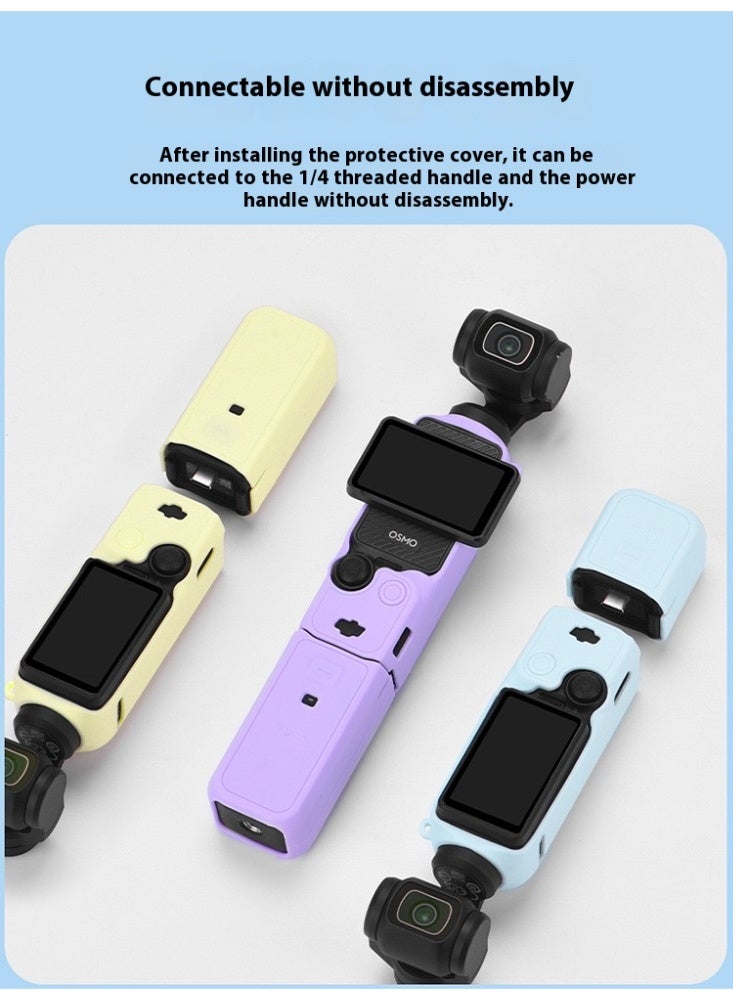 BRDRC Is Suitable For DJI OSMO POCKET3 Body Silicone Case Lens Protection Cover Display Shading Accessories - Image 4