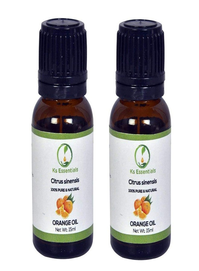 Ks Essentials Orange Essential Oil - 100% Pure Natural & Undiluted For Skin care (pACK OF 2-15 ML) - Image 1