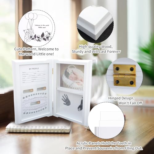 Home-Cloud HomeCloud 1st Birthday Gifts Photo Frames,Newborn My First Year Photo Frame Baby Girls Boys Birthday Decoration Album Baby Shower Keepsake Photo Frame First Birthday - Image 2