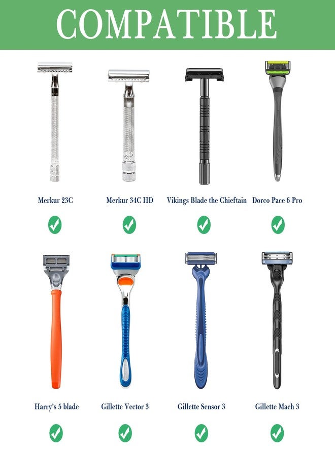 Linkidea 4 Pack Safety Razor Stand, Opening Dia 0.7" (18.5mm) Aluminum Alloy Men's Shaving Stand for Bathroom Countertops Compatible with Merkur 34HD, Gillette Fusion 5 ProGlide (Dark Grey) - Image 2