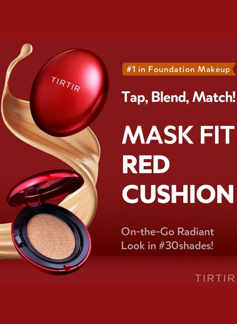 ترتر كريم أساس TIRTIR Mask Fit 13C بلون أحمر عاجي فاتح | تغطية كاملة، خفيف الوزن، مناسب للبشرة، لمسة نهائية لامعة حريرية، كريم أساس كوري مبطن - Image 3