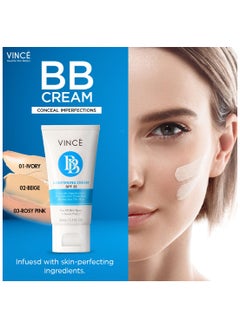 VINCE BB Cream – Beige (VBBC 02) – All-in-One BB & Fairness Cream – Hydrates, Primes & Conceals Imperfections for Brighter, Flawless Skin & Natural Coverage – With SPF 25, 50ml  - Image 2