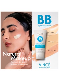 VINCE BB Cream – Beige (VBBC 02) – All-in-One BB & Fairness Cream – Hydrates, Primes & Conceals Imperfections for Brighter, Flawless Skin & Natural Coverage – With SPF 25, 50ml  - Image 4