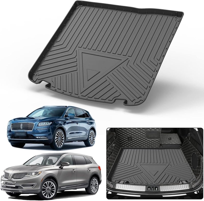 Elsetyler Cargo Liner for Lincoln MKX/Nautilus - Black TPO All Weather Heavy Duty Waterproof Rear Cargo Tray - Image 1