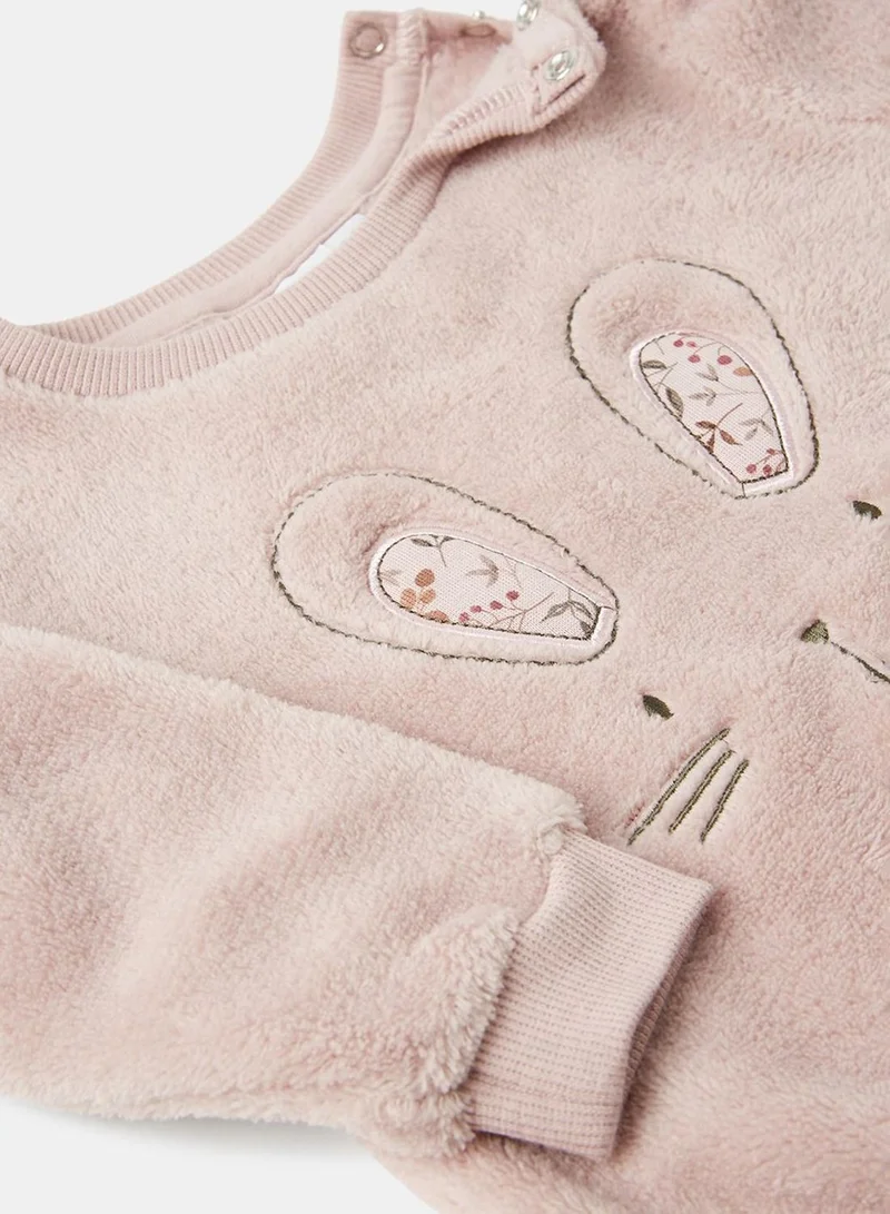 NAME IT Infant Bunny Long Sleeve Sweatshirt