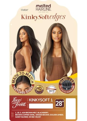 Outre Melted Hairline Kinky Soft Edges Kinky Soft 1 JET BLACK 1 - Image 3