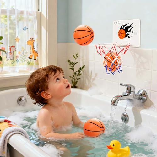 SEISSO Indoor Mini Basketball Hoop for Kids Wall Basketball Hoop for Bathroom Office Suction Cup Basketball for Kids Boys Girls Suction Cup Basketball Toy Lovers - Image 5