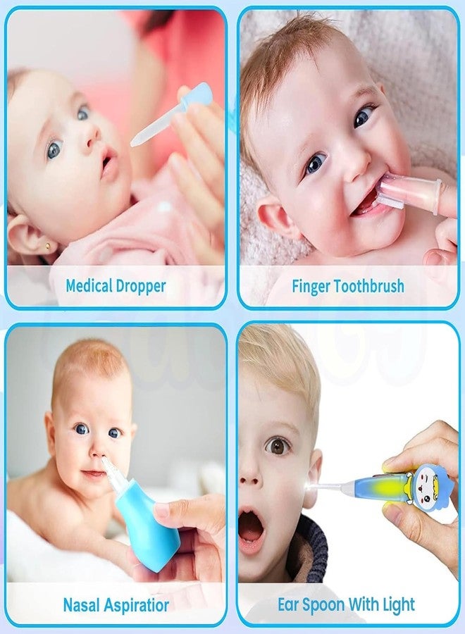 KREXINEUM 10 Pcs Baby Grooming Kit for Newborns | Ear Cleaner, Nail Cutter, Finger Toothbrush & More | Infant & Toddler Care Accessories Set | Portable Travel-Friendly Baby Care Kit | Safe & Soft Grooming Tools - Image 3