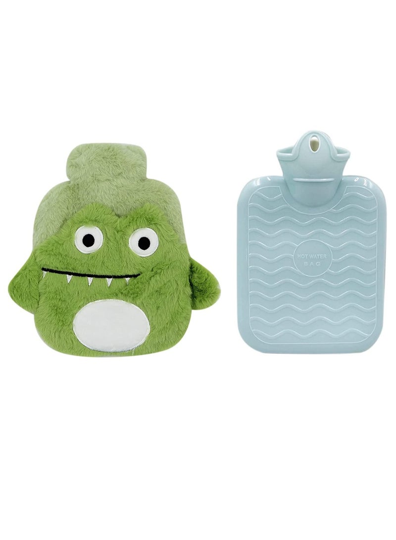 Excefore Hot Water Bag with Soft Cover Water Bag with 3D Cartoon Plush Cover, for Neck, Shoulder Pain and Hand Feet Warmer, Menstrual Cramps, Hot Compress and Cold Therapy - Image 1