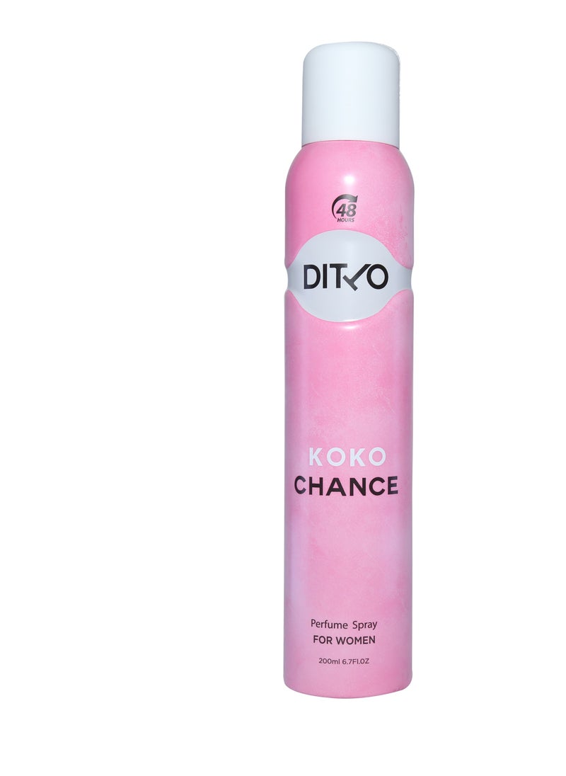 Ditto - Koko Chance Perfume Spray For Women 200ml - Image 1