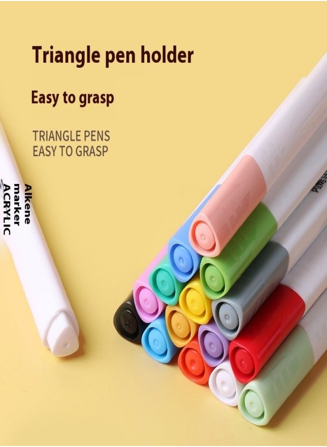 Giorgione - 24-Color Set of Acrylic Markers – Washable Water-Based Soft Tip Pens for Vibrant, Durable Artwork - Image 1