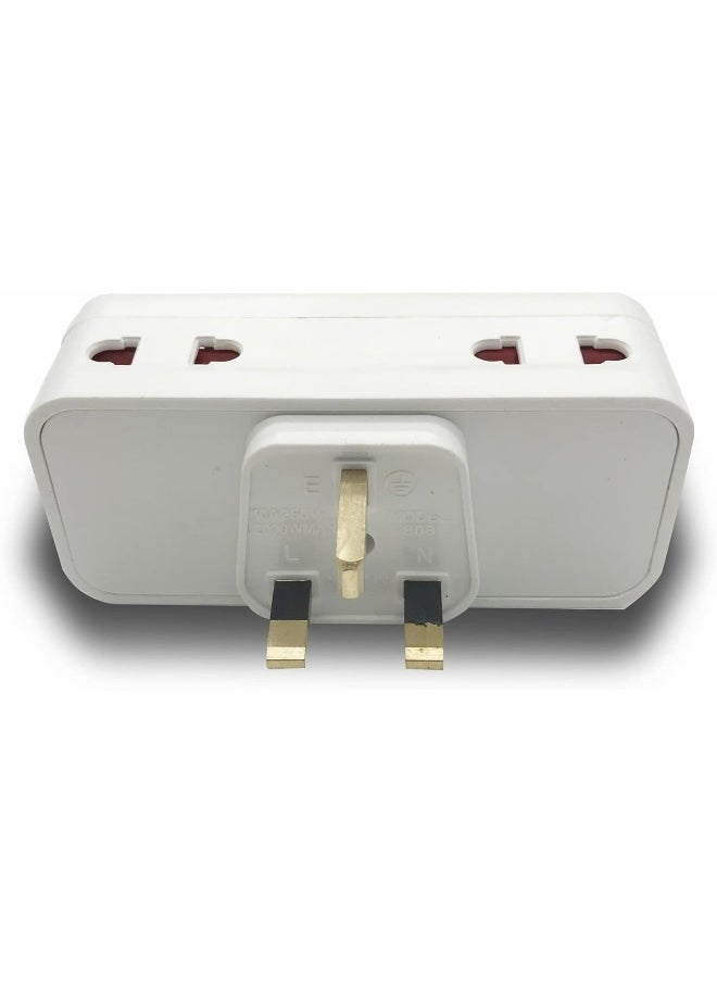 ECVV - Universal Adapter with 4 Electrical Multi socket plug, Multiple Outlet Extender, Side Outlet Splitter Box, Wall Tap Power Plug Expander for Home And Office Use - Image 1