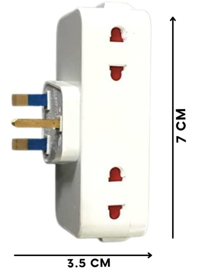 ECVV - Universal Adapter with 4 Electrical Multi socket plug, Multiple Outlet Extender, Side Outlet Splitter Box, Wall Tap Power Plug Expander for Home And Office Use - Image 1