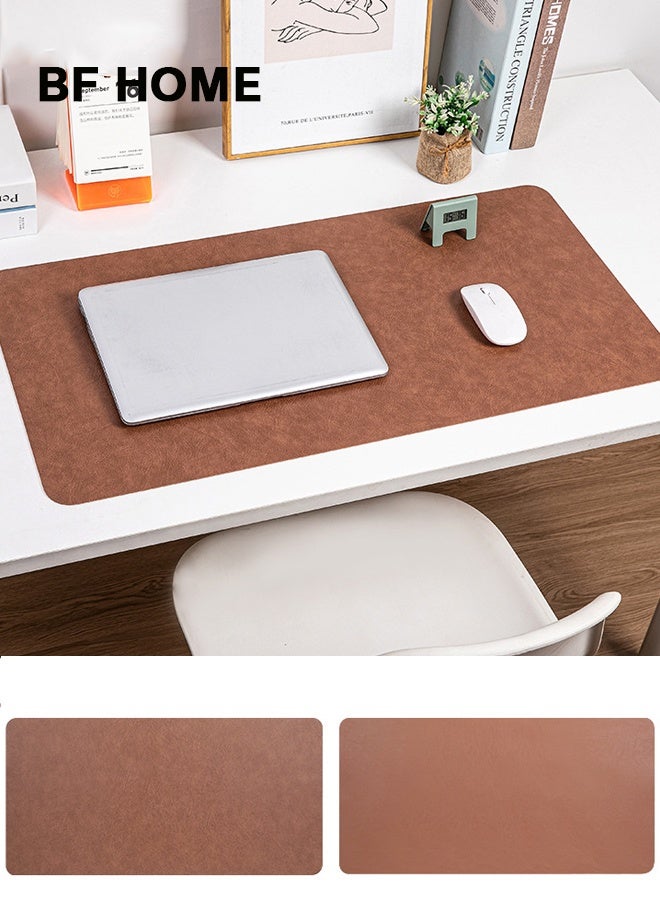 بي أف هوم سجادة مكتب من جلد البقر بتصميم كلاسيكي، وسادة ماوس كبيرة مزدوجة الجوانب، مقاومة للماء والخدش، مقاس 80×30 سم، وسادة طاولة كتابة للكمبيوتر المكتبي، وسادة ماوس، سجادة مكتب للألعاب، ملحقات مكتبية، وسادات ماوس كمبيوتر للعمل واللعب والمكتب والمنزل - Image 1