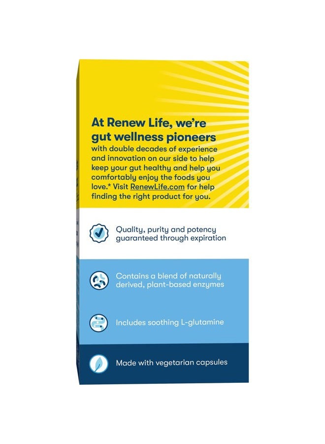 Renew Life Adult Digestive Enzyme - L-Glutamine, DigestMore Plant-Based Foods Enzyme Formula for Men & Women, Smooths Digestive Tract, Vegetarian, 90 Capsules - Image 5