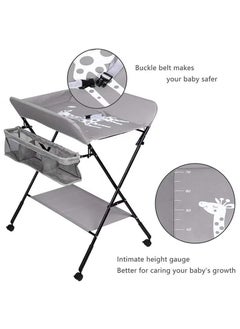 Portable Baby Changing Table with Wheels, Adjustable Height Foldable Diaper Station - pzsku/ZA9C944C9CCAFDE388BFBZ/45/_/1728552241/3143b09a-f30c-4ff7-9ad1-248bfc46d916