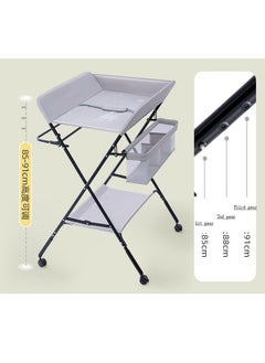 LO.BABY.VE Portable Baby Changing Table with Wheels, Adjustable Height Foldable Diaper Station  - Image 5