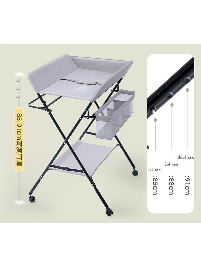 LO.BABY.VE Portable Baby Changing Table with Wheels, Adjustable Height Foldable Diaper Station  - Image 5