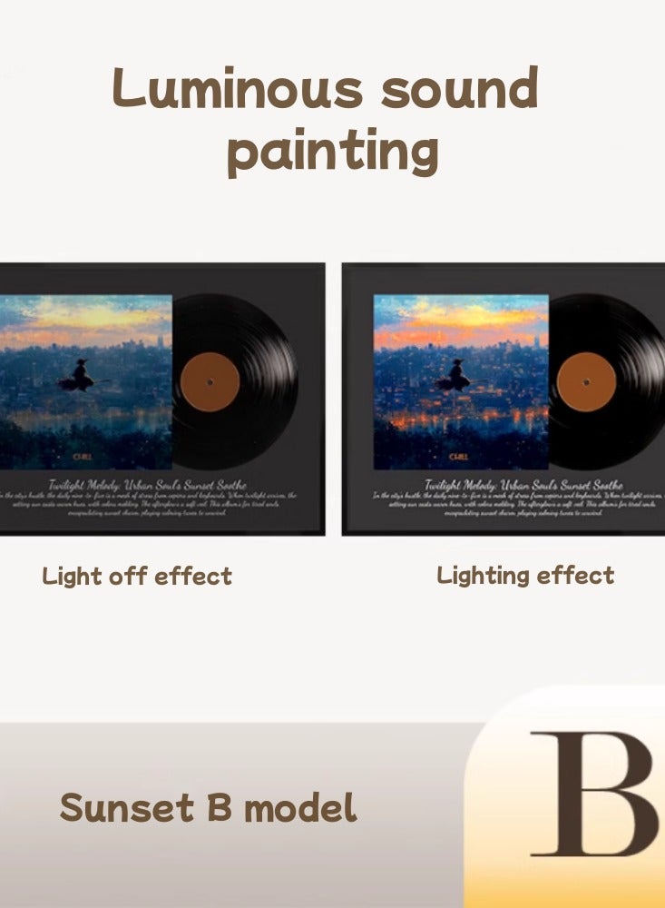 High End Decorative Audio, Bluetooth Speaker, Mural Desktop Lighting, Sunset B model 【High-End Chip+King Sound Quality】 - Image 1