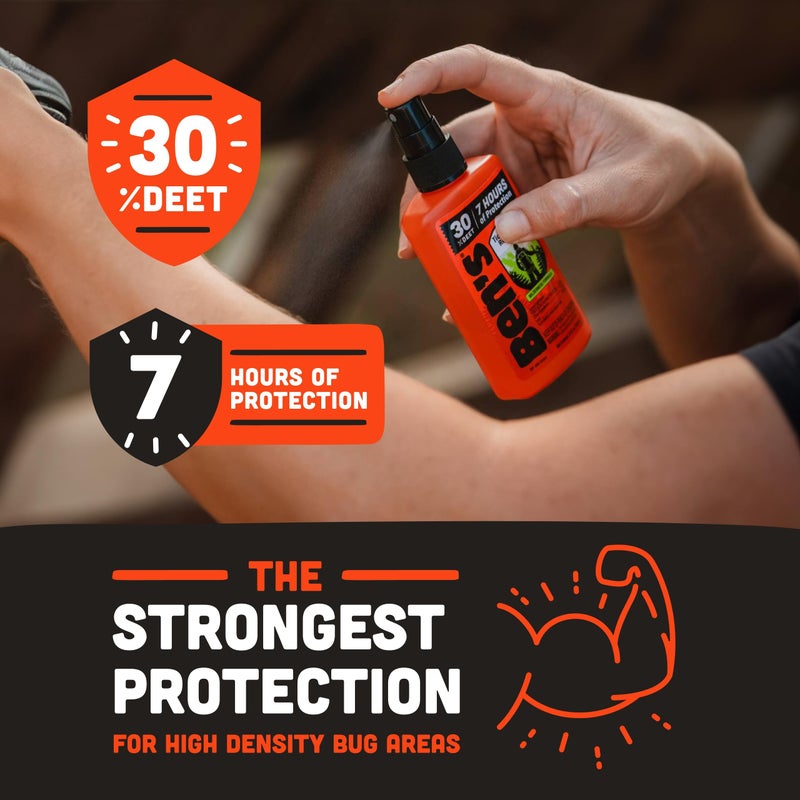 Ben's Tick & Insect Repellent - Travel Size Bug Spray with 30% DEET for Mosquitoes, Ticks & More - Up to 7 Hours of Protection - Fragrance-Free - 3.4 Fl Oz (4 Pack) - Image 3