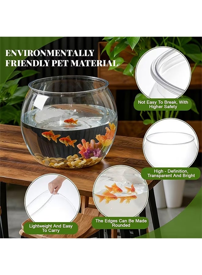 18.93L Thickened PET Fish Tank, Round High-Transparent Aquarium Bowl, Multi-Functional Home & Office Decoration Container - Image 4
