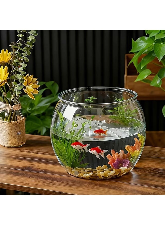 18.93L Thickened PET Fish Tank, Round High-Transparent Aquarium Bowl, Multi-Functional Home & Office Decoration Container - Image 1