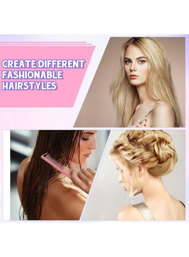 NIKITA.VIVI 8 Pcs Slick Back Hairbrush Set Backcombing Slick Back Hard Bristle Brush Hair Comb Set Teasing Edge Brush Rat Tail Comb Hairclip Dual Edges Hairbrush Grooming Hair Styling Comb - Image 5