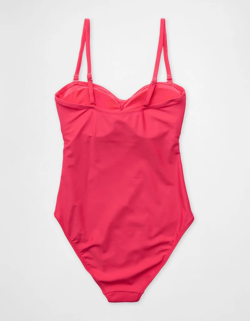 Aerie  Aerie Bandeau Cut Out Full Coverage One Piece Swimsuit for Women | Best Price UAE