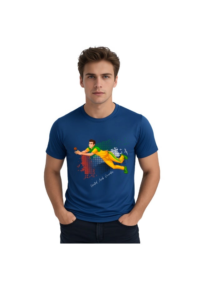 UAE Sports Cricket T-Shirt For Men - Breathable,Lightweight Dry-Fit T-Shirt - Ideal For Cricket Lovers,Workouts,Training,Outdoor Activities And Daily Wear - Image 1