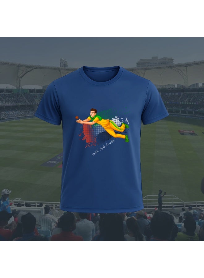 UAE Sports Cricket T-Shirt For Men - Breathable,Lightweight Dry-Fit T-Shirt - Ideal For Cricket Lovers,Workouts,Training,Outdoor Activities And Daily Wear - Image 2