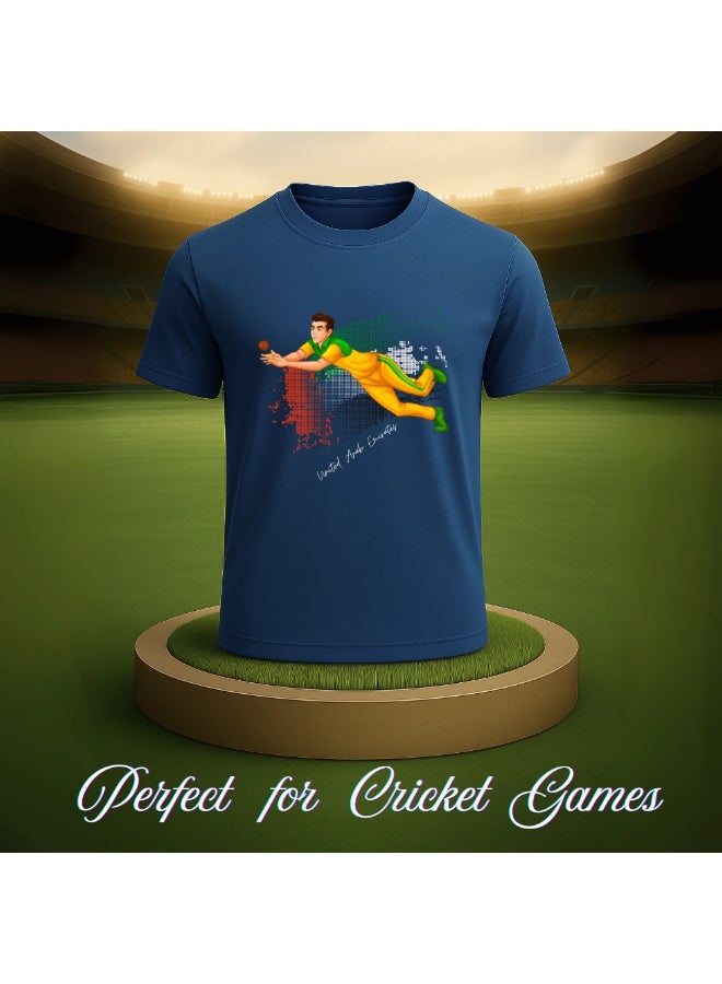 UAE Sports Cricket T-Shirt For Men - Breathable,Lightweight Dry-Fit T-Shirt - Ideal For Cricket Lovers,Workouts,Training,Outdoor Activities And Daily Wear - Image 5