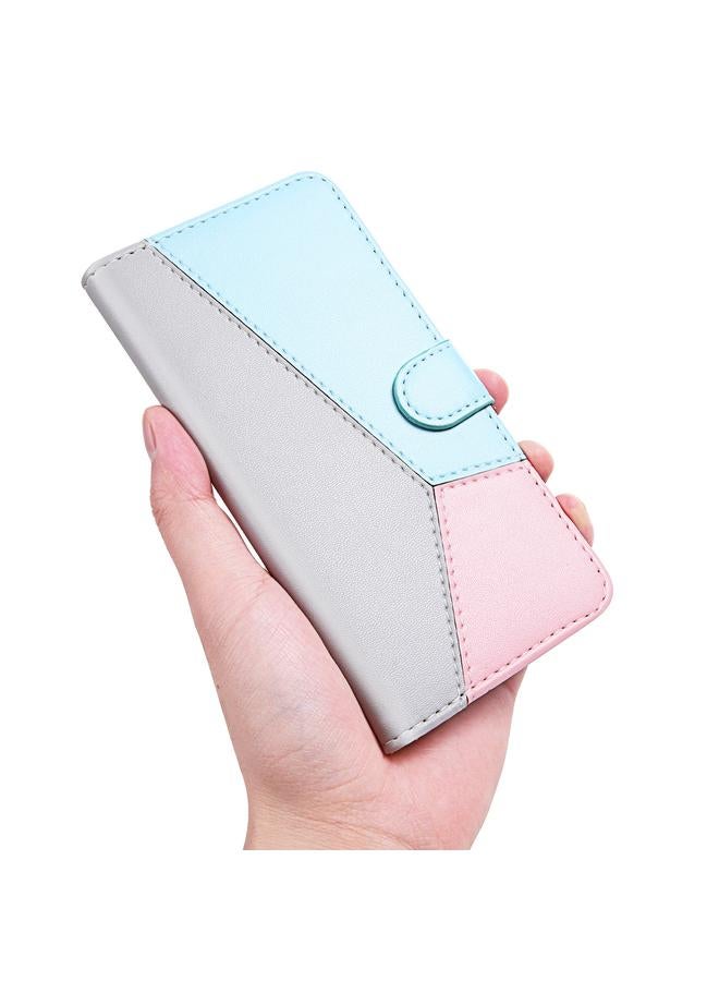 S-TOP Case For Samsung Galaxy A54 5G Tricolor Stitching Flip Leather Phone Case - Image 4