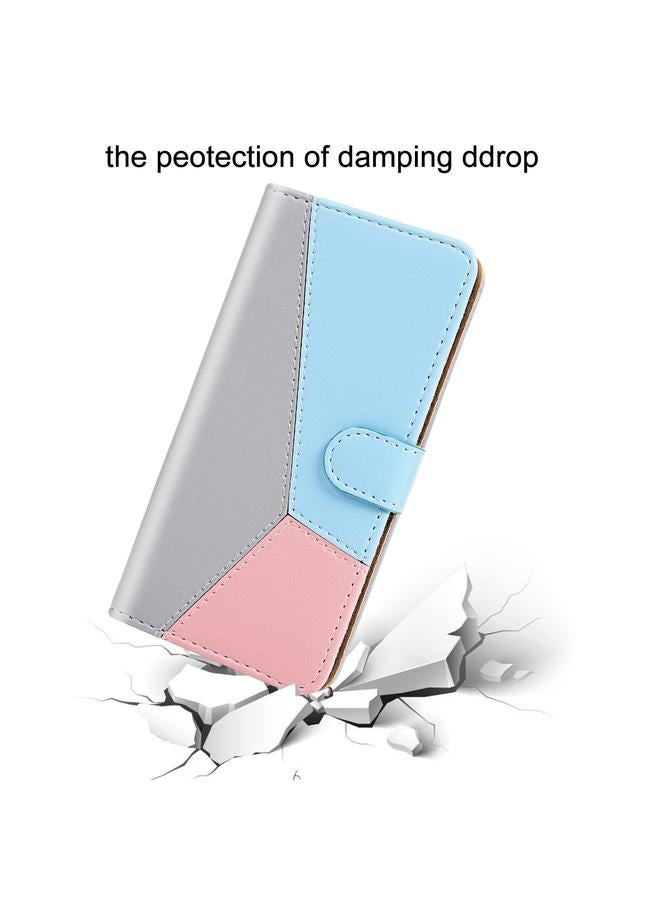 S-TOP Case For Samsung Galaxy A54 5G Tricolor Stitching Flip Leather Phone Case - Image 5