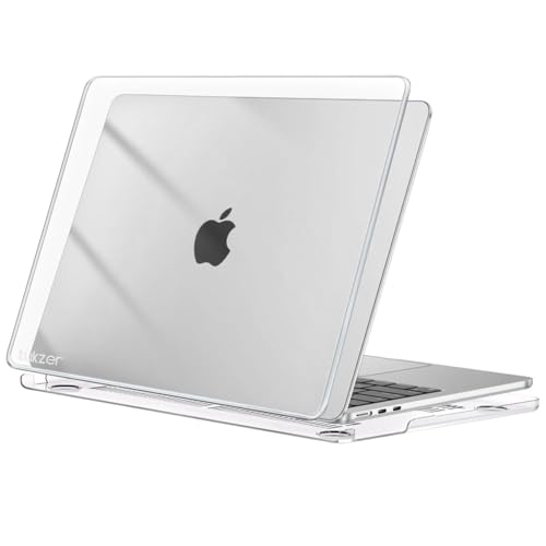 Tukzer Laptop Hard Shell Case Cover Compatible for Apple MacBook Air 13.3 inch 2021 2020 2019 2018 Release, M1 A2337 A2179 A1932 Retina Display Touch ID, M1 Air 13 inch with Antislip Feet Pads-Clear - Image 1