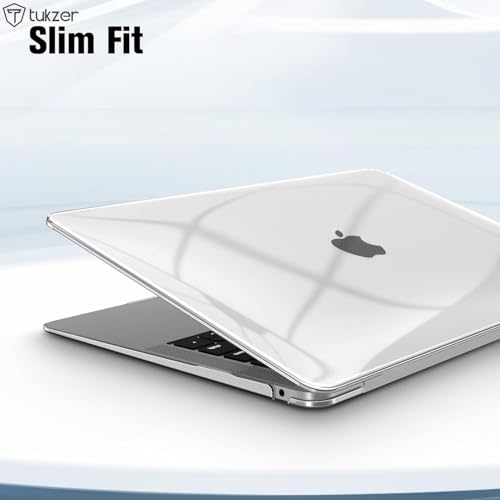 Tukzer Laptop Hard Shell Case Cover Compatible for Apple MacBook Air 13.3 inch 2021 2020 2019 2018 Release, M1 A2337 A2179 A1932 Retina Display Touch ID, M1 Air 13 inch with Antislip Feet Pads-Clear - Image 3
