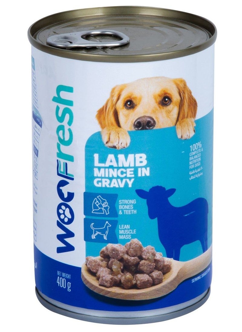 WOOFRESH - Lamb Mince In Gravy For Dogs 400 G - Image 1