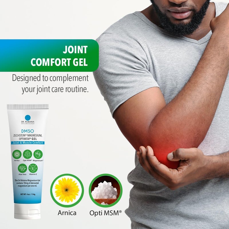 Dr Robaina DMSO Gel  999 Pure Pharmaceutical Grade  Skin Relief Formula with Zechstein Magnesium Arnica Aloe Vera Vitamin E  Muscle  Joint Comfort  4 oz  Made in USA - Image 5