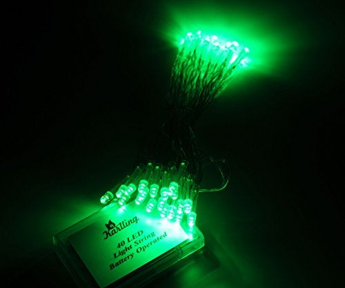 Karlling Battery Operated Green 40 LED Fairy Light String Wedding Party Xmas Christmas Decorations(Green) - Image 2