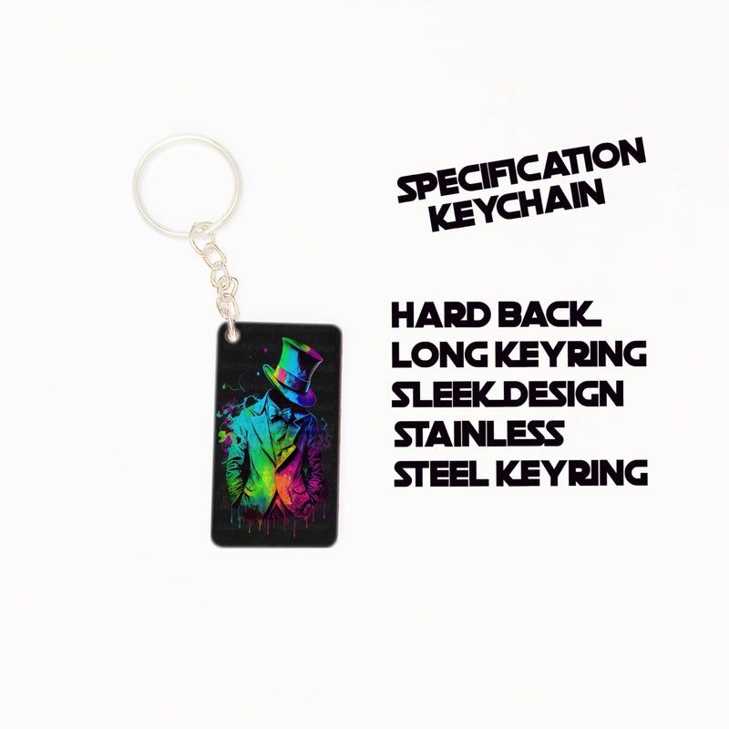 OUTFITQUE OUTFITQUE Premium (Pack of 2) Anime-141 Printed Long Keychain For Bike, Scooty, Car, MDF Keyholder - Image 3