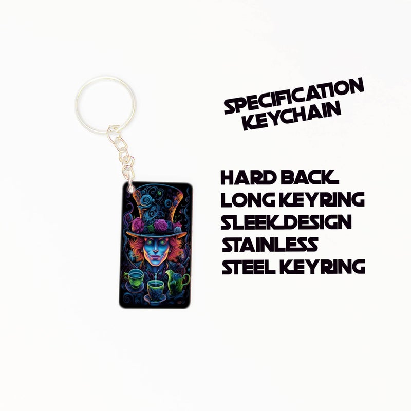 OUTFITQUE OUTFITQUE Premium (Pack of 2) Anime-141 Printed Long Keychain For Bike, Scooty, Car, MDF Keyholder - Image 2